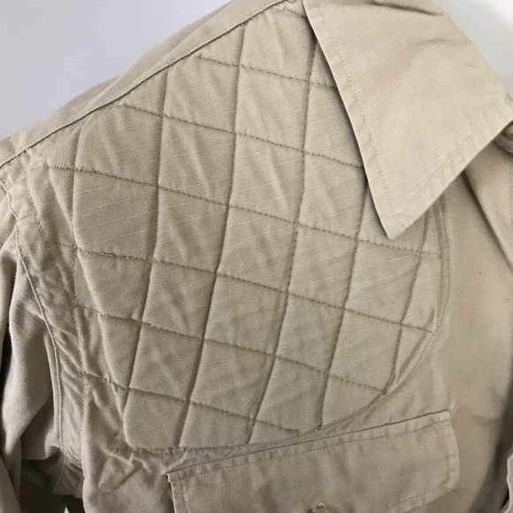 Vintage LL Bean Beige Shooting Shirt XL USA Made - Picture 4 of 7
